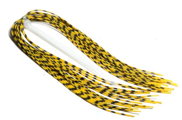 Medium Grizzly Barred Rubber Legs Yellow