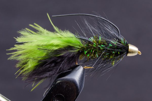 Cone Head Woolly bugger Crystal Chenille Black Olive