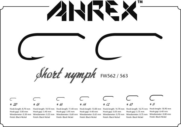 Anzuelos Ahrex Fw562 Short nymph