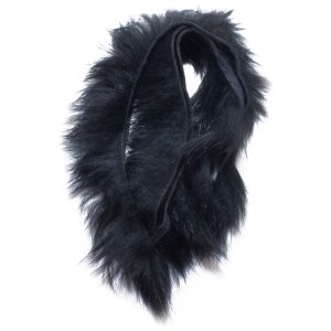 Cross cut Black rabbit strip Hareline.