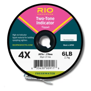 Tippet indicador de dos tonos Rio (rosa FL y chartreuse)