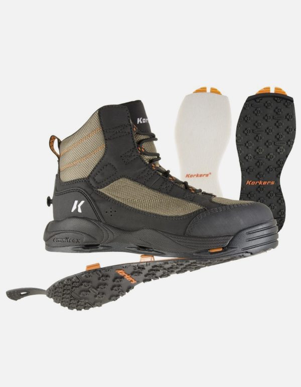 Zapatos Korkers greenback suela de felpa y goma